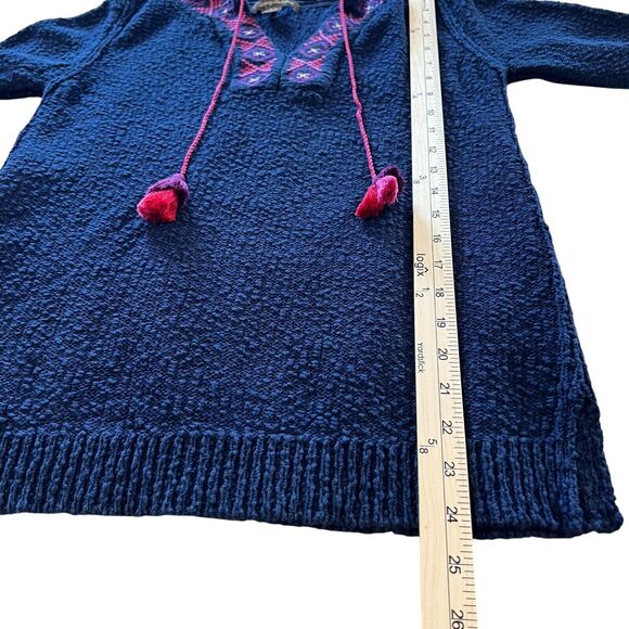 Tommy Bahama Eden Bay Tunic Knit Sweater Womens Sz. Small Navy Beach Embroidered - Picture 9 of 11